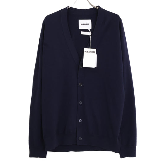 JIL SANDER 24AW Heavy Merino Wool Cardigan Navy Size 48