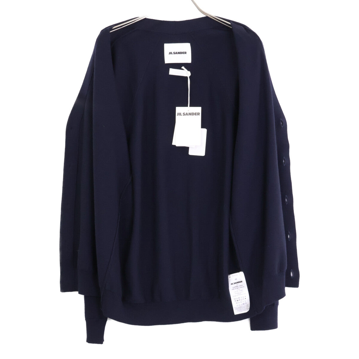 JIL SANDER 24AW Heavy Merino Wool Cardigan Navy Size 48