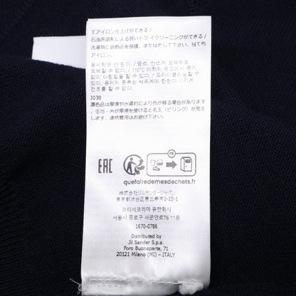 JIL SANDER 24AW Heavy Merino Wool Cardigan Navy Size 48