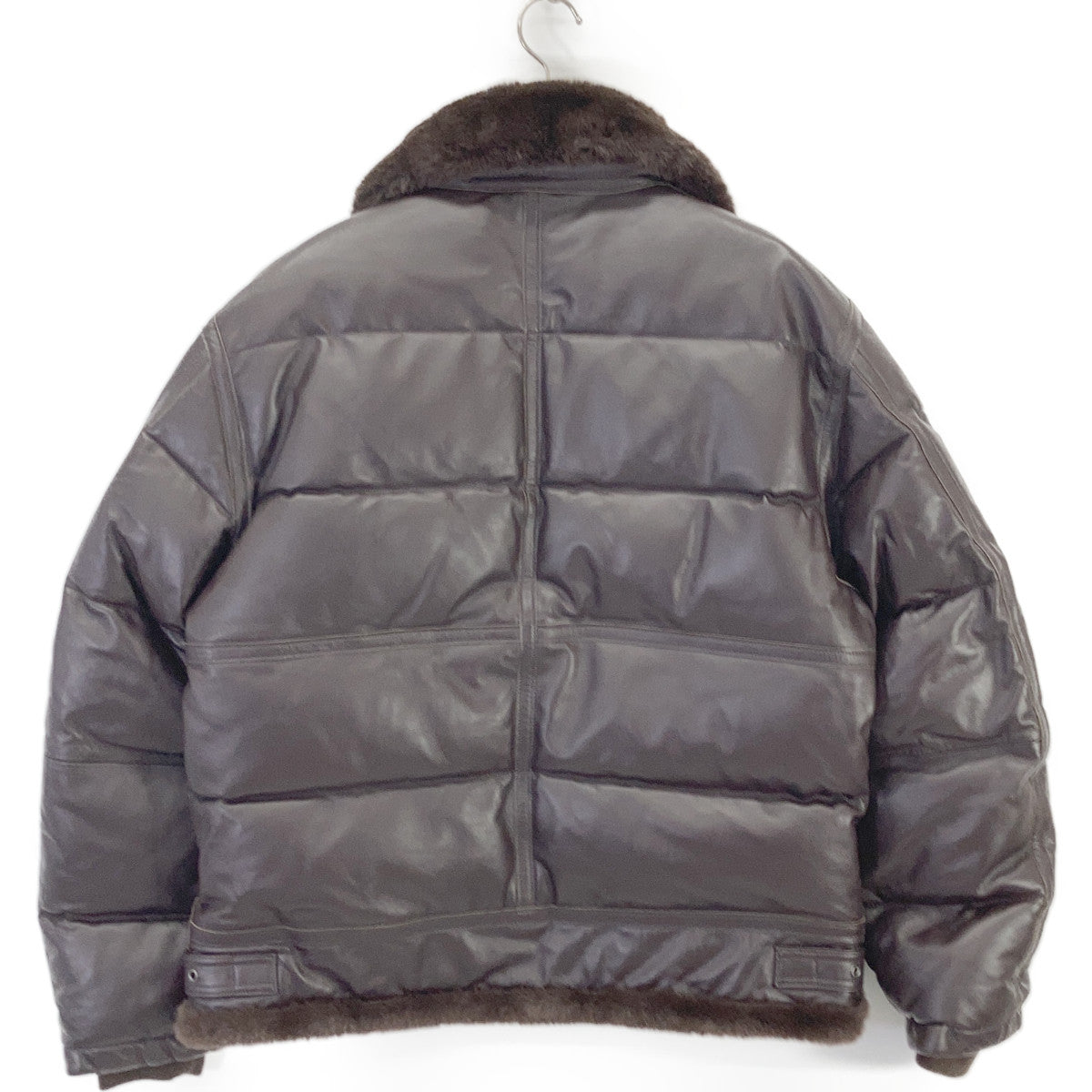 AVIREX Dark Brown Sheepskin B-3 Leather Down Coat Size XL