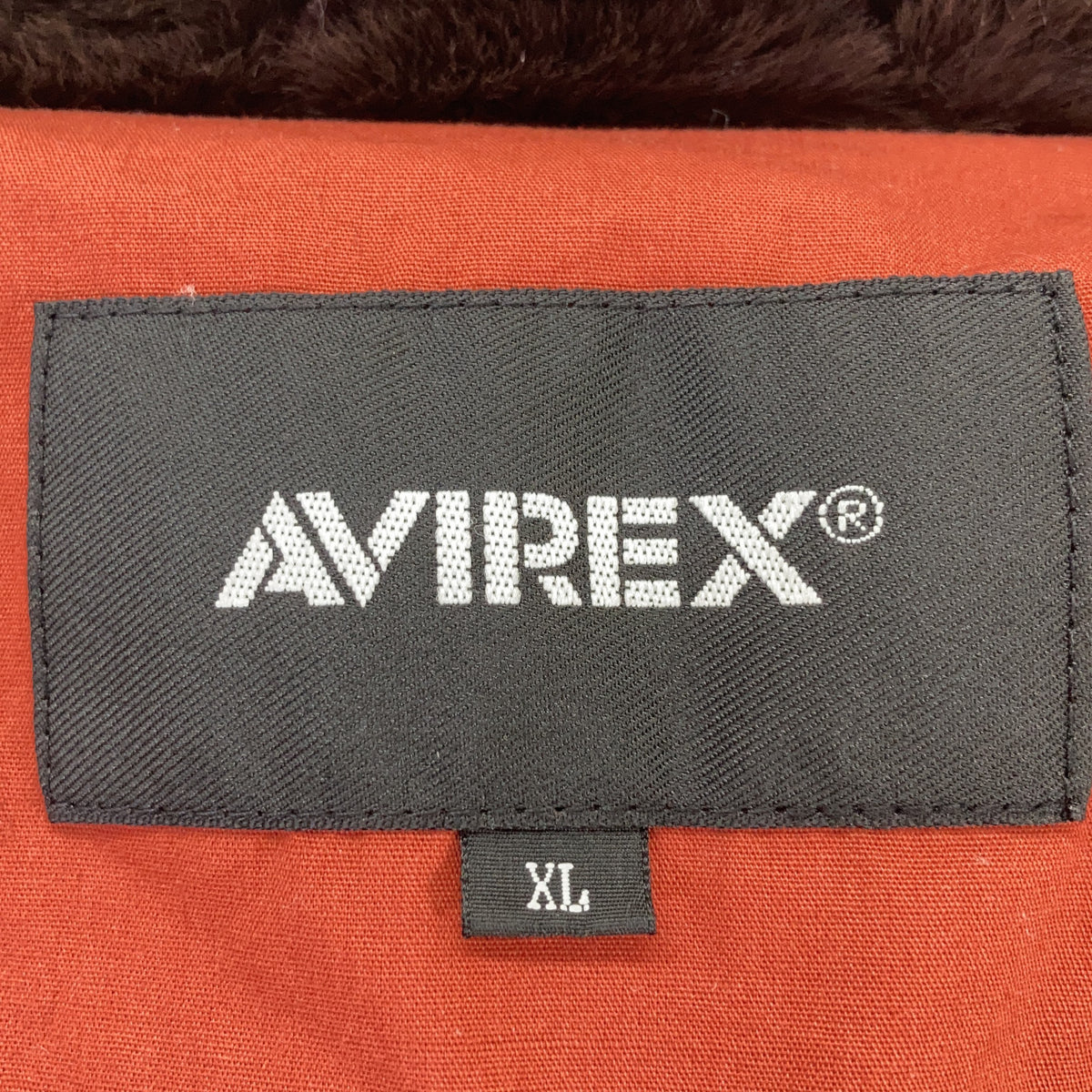 AVIREX Dark Brown Sheepskin B-3 Leather Down Coat Size XL