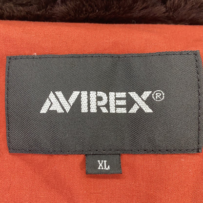 AVIREX Dark Brown Sheepskin B-3 Leather Down Coat Size XL
