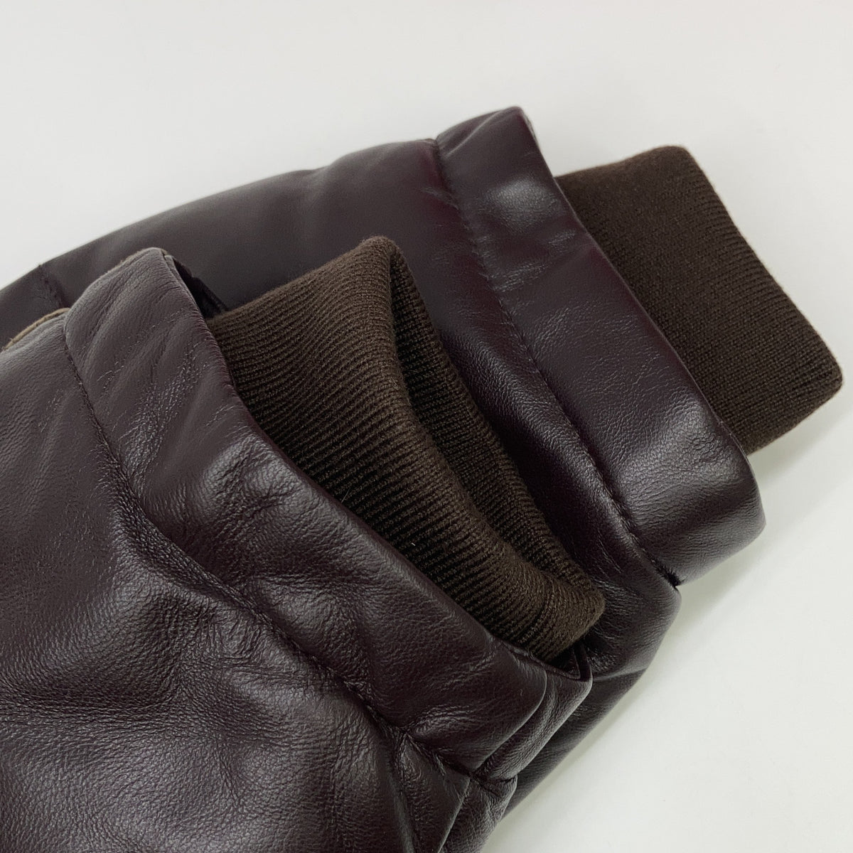 AVIREX Dark Brown Sheepskin B-3 Leather Down Coat Size XL