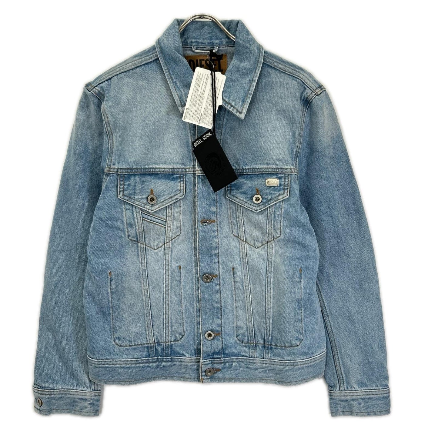 DIESEL Metal Logo Denim Jacket Indigo Size S