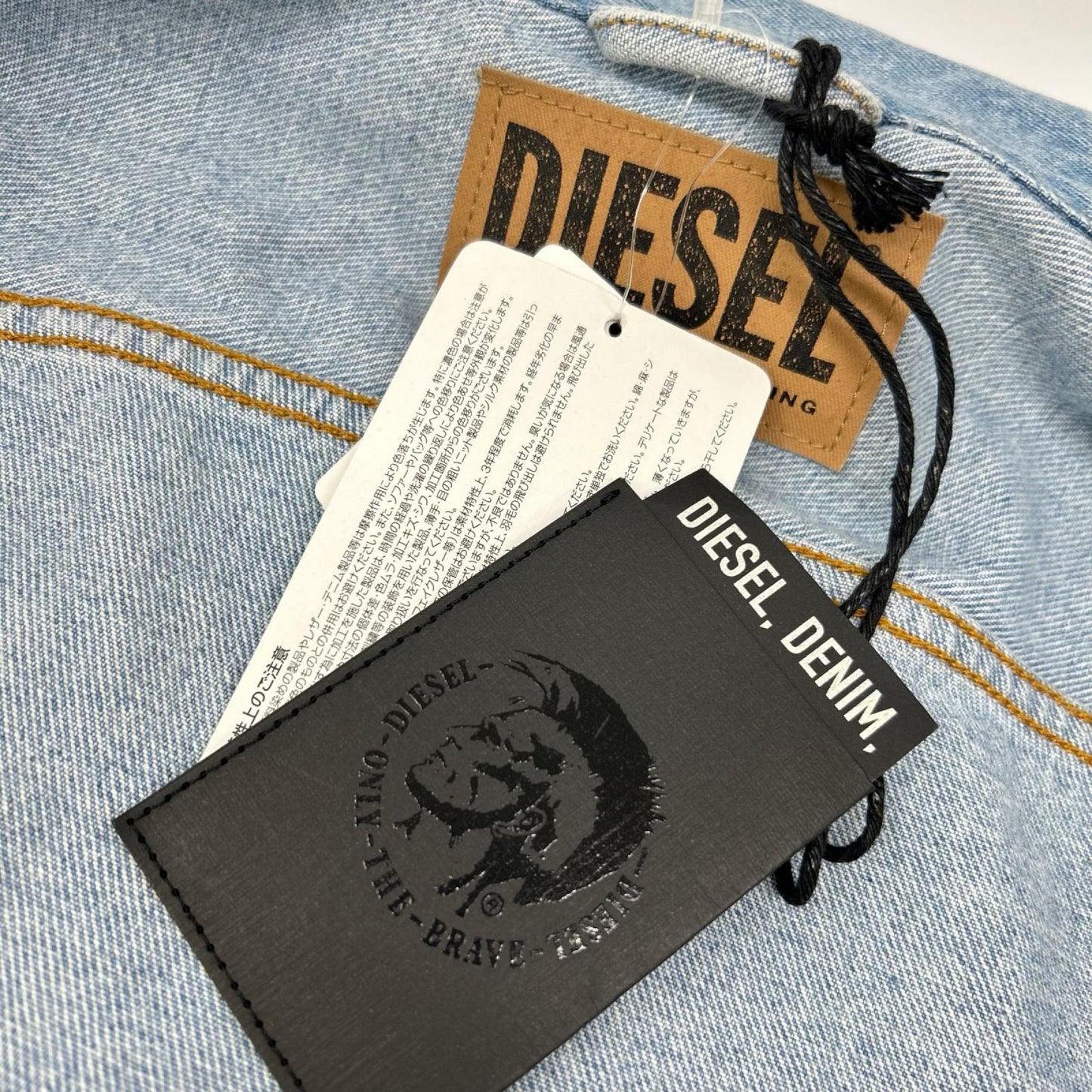 DIESEL Metal Logo Denim Jacket Indigo Size S