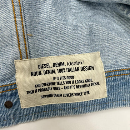 DIESEL Metal Logo Denim Jacket Indigo Size S