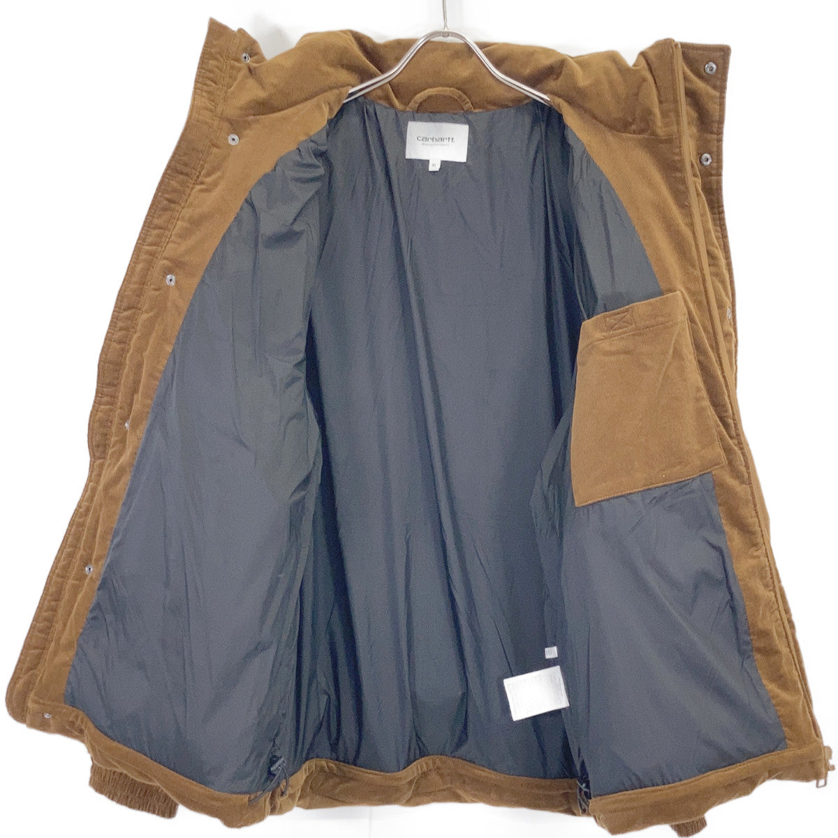 Carhartt Corduroy Layton Padded Zip Jacket Brown Size M