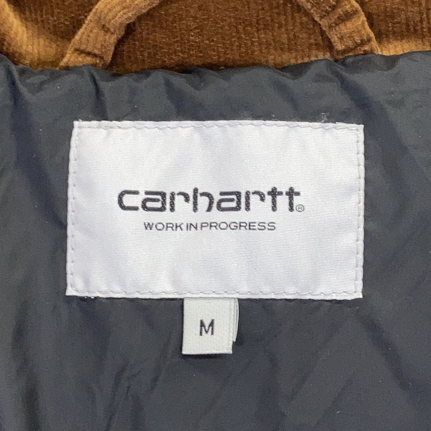 Carhartt Corduroy Layton Padded Zip Jacket Brown Size M