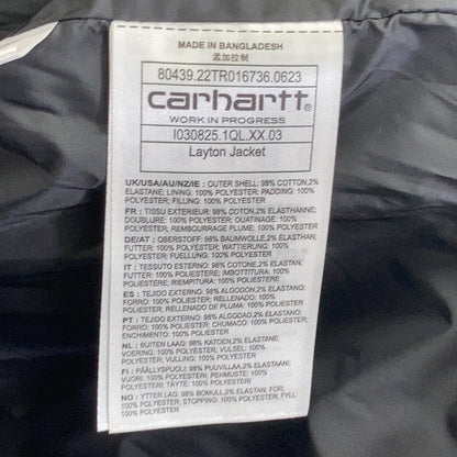 Carhartt Corduroy Layton Padded Zip Jacket Brown Size M