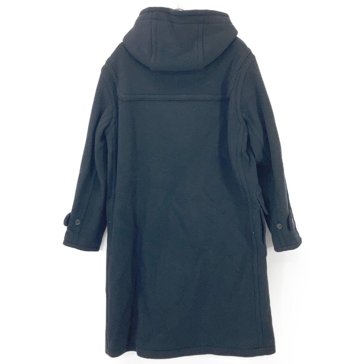 1piu1uguale3 Black Wool Hooded Duffle Coat Size IV