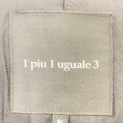 1piu1uguale3 Black Wool Hooded Duffle Coat Size IV