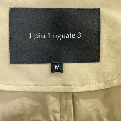 1piu1uguale3 4WAY Rib Zip Down Tailored Coat Beige Size 4