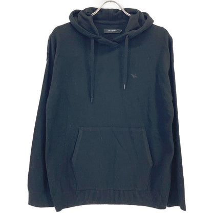 1piu1uguale3 Cashmere Drop Shoulder Hoodie Black Size VI
