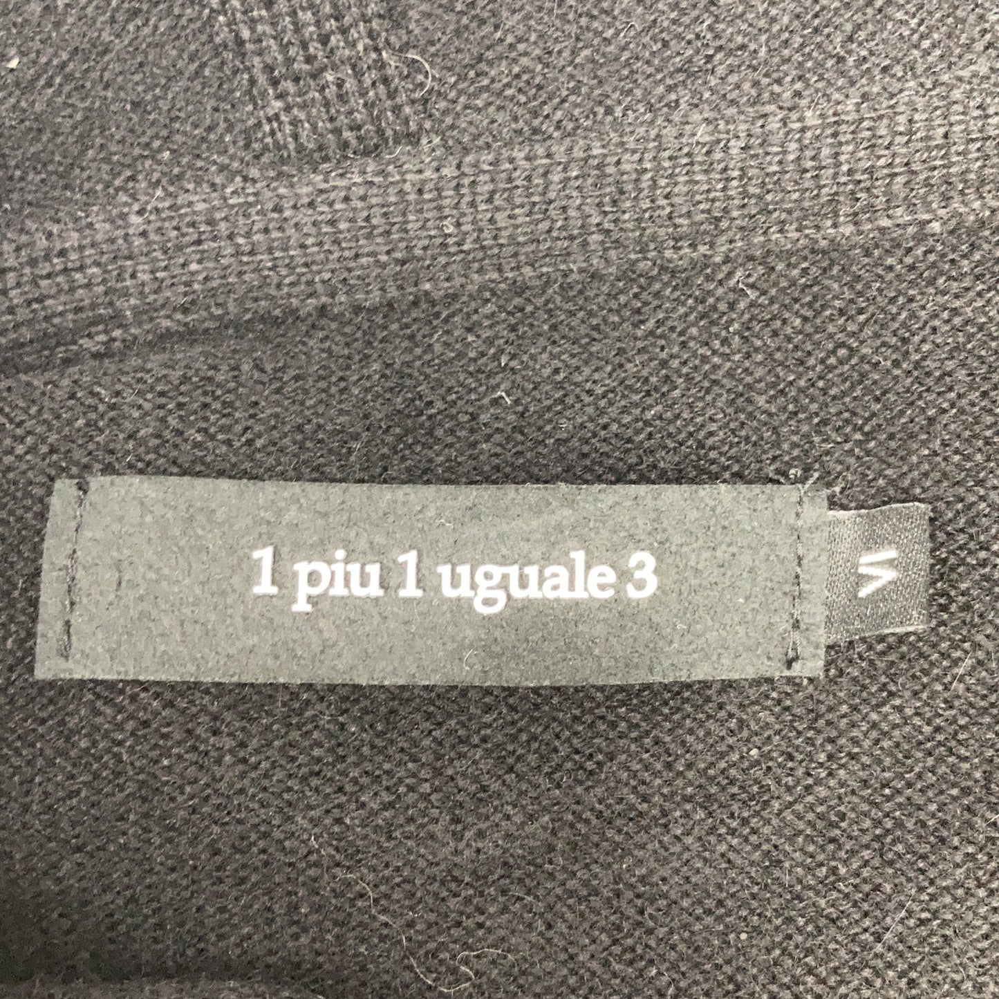 1piu1uguale3 Cashmere Drop Shoulder Hoodie Black Size VI