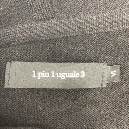1piu1uguale3 Cashmere Drop Shoulder Hoodie Black Size VI