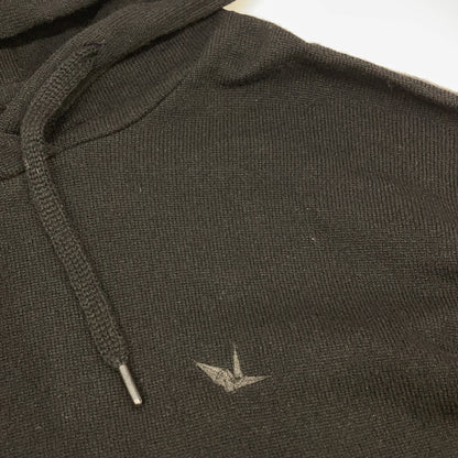 1piu1uguale3 Cashmere Drop Shoulder Hoodie Black Size VI