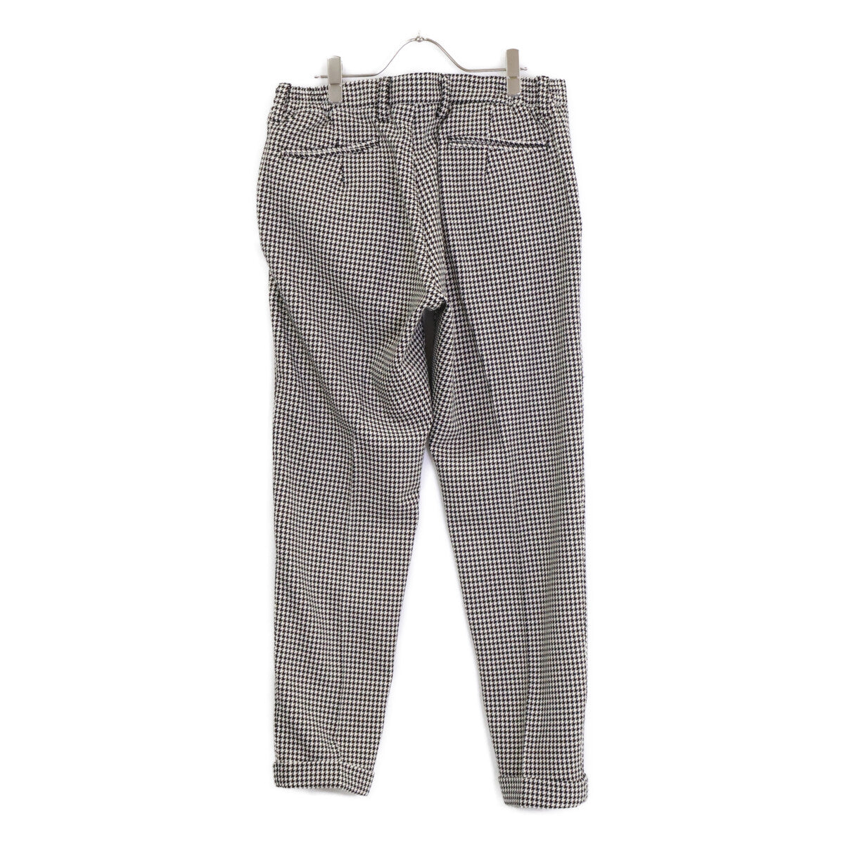 1piu1uguale3 Comfy Crease Houndstooth Slacks B/W Size VI