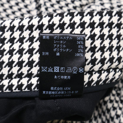 1piu1uguale3 Comfy Crease Houndstooth Slacks B/W Size VI