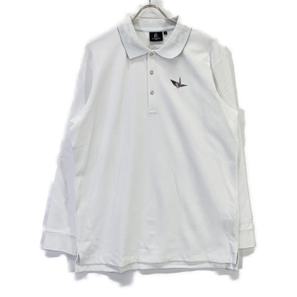 1piu1uguale3 GOLF Long Sleeve Collared Polo White Size VI