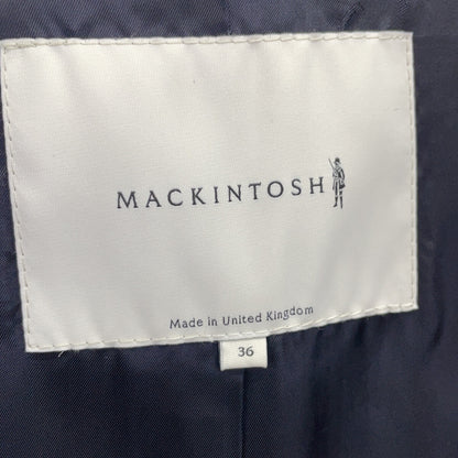 MACKINTOSH Stand Collar Wool Long Coat Black Size 36