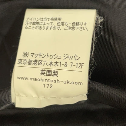 MACKINTOSH Stand Collar Wool Long Coat Black Size 36