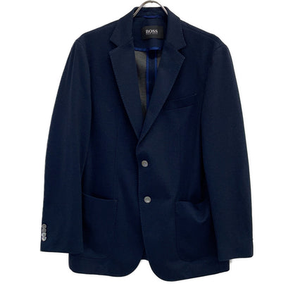 BOSS Navy Black Check Polyester Blazer Size 40