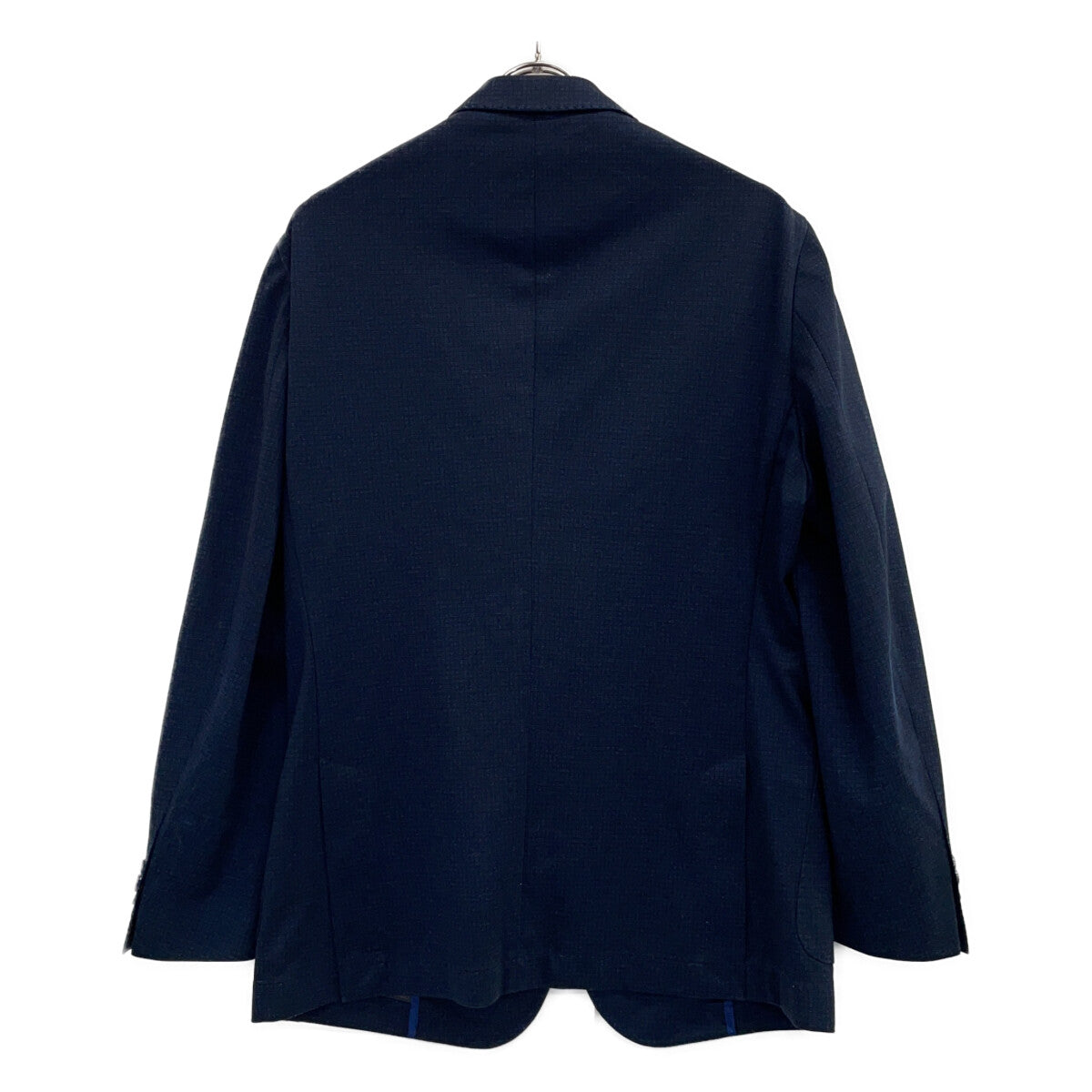 BOSS Navy Black Check Polyester Blazer Size 40