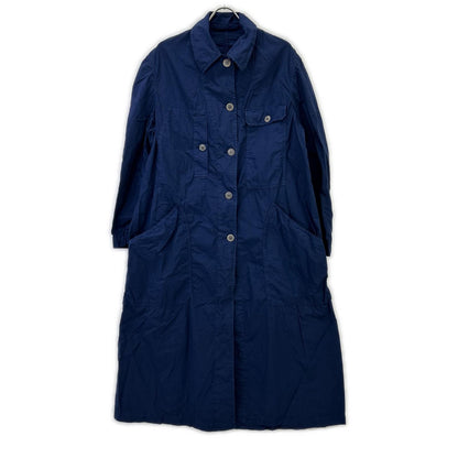 DRIES VAN NOTEN Blue Multi-Pocket Long Coat Size SMALL