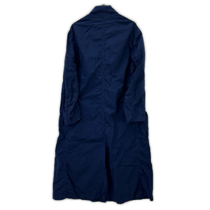 DRIES VAN NOTEN Blue Multi-Pocket Long Coat Size SMALL