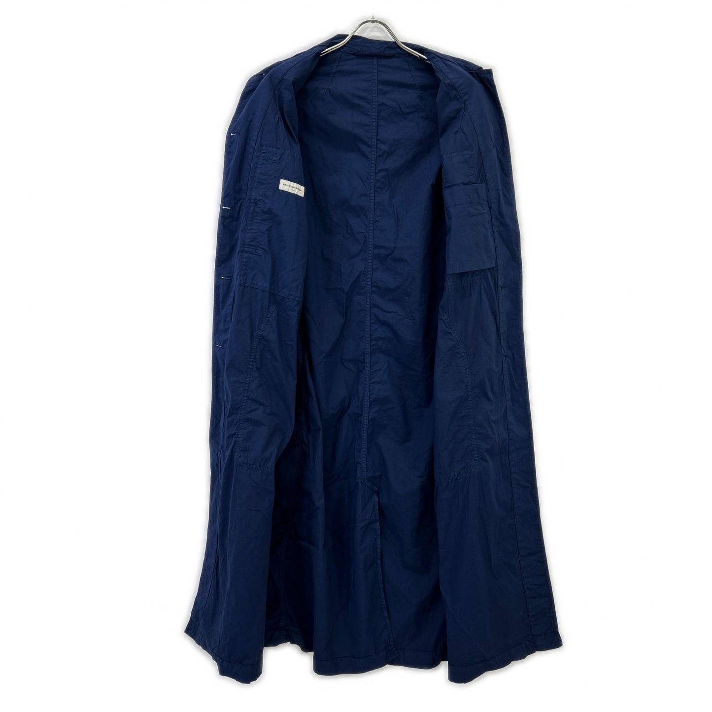 DRIES VAN NOTEN Blue Multi-Pocket Long Coat Size SMALL