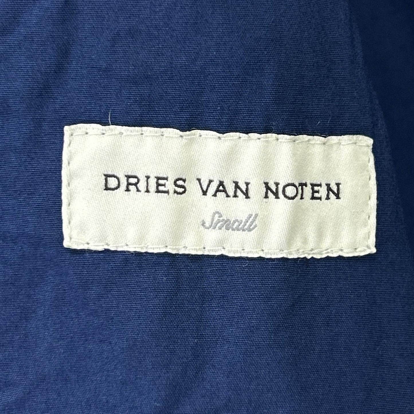 DRIES VAN NOTEN Blue Multi-Pocket Long Coat Size SMALL