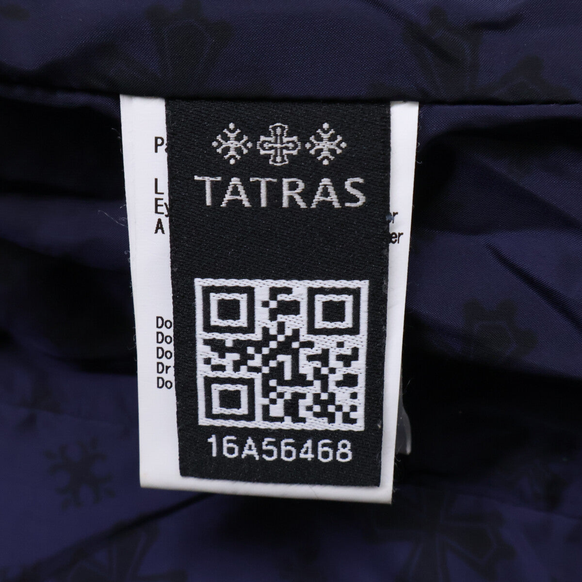 TATRAS Navy R-Line Sentino Hooded Nylon Down Jacket Size 03