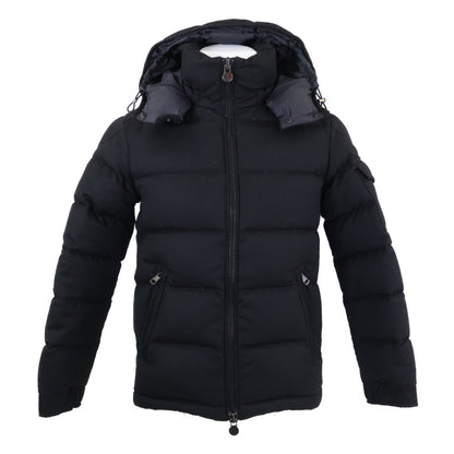 MONCLER Montgenevre Wool Hooded Down Jacket Black Size 0