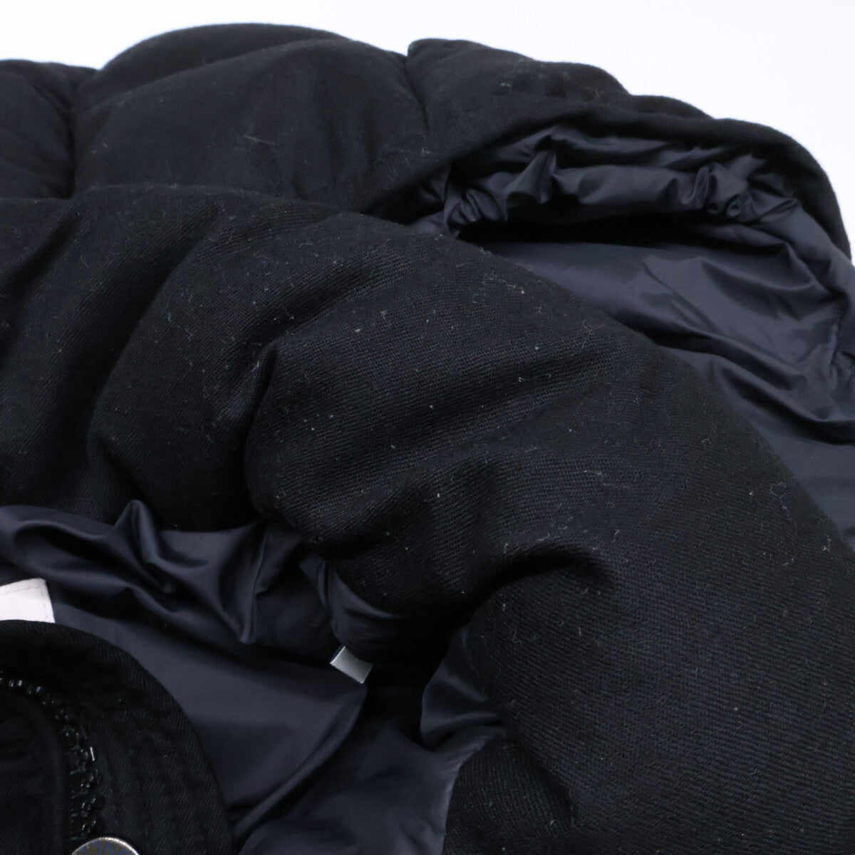 MONCLER Montgenevre Wool Hooded Down Jacket Black Size 0