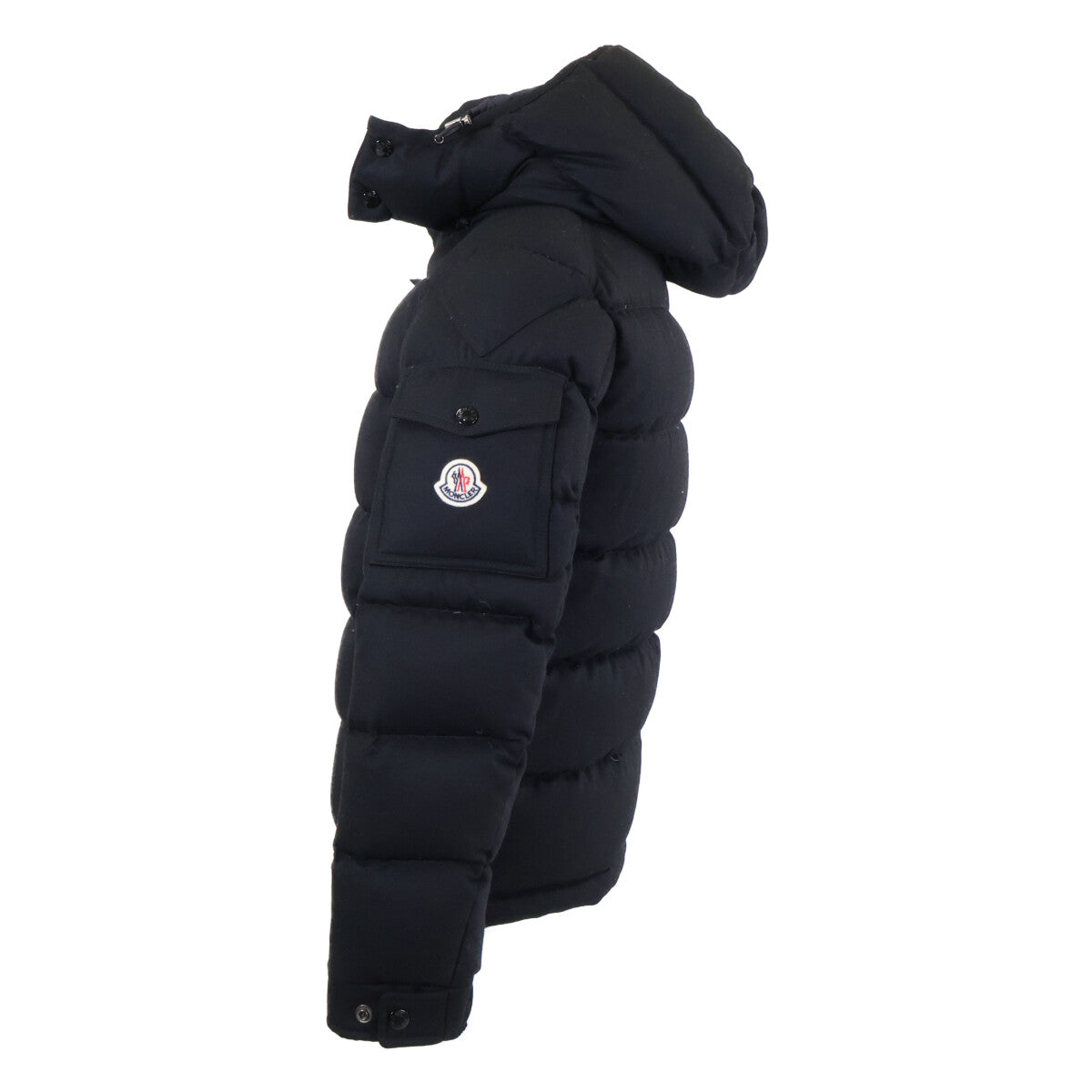 MONCLER Montgenevre Wool Hooded Down Jacket Black Size 0