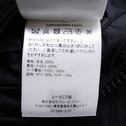 MONCLER Montgenevre Wool Hooded Down Jacket Black Size 0