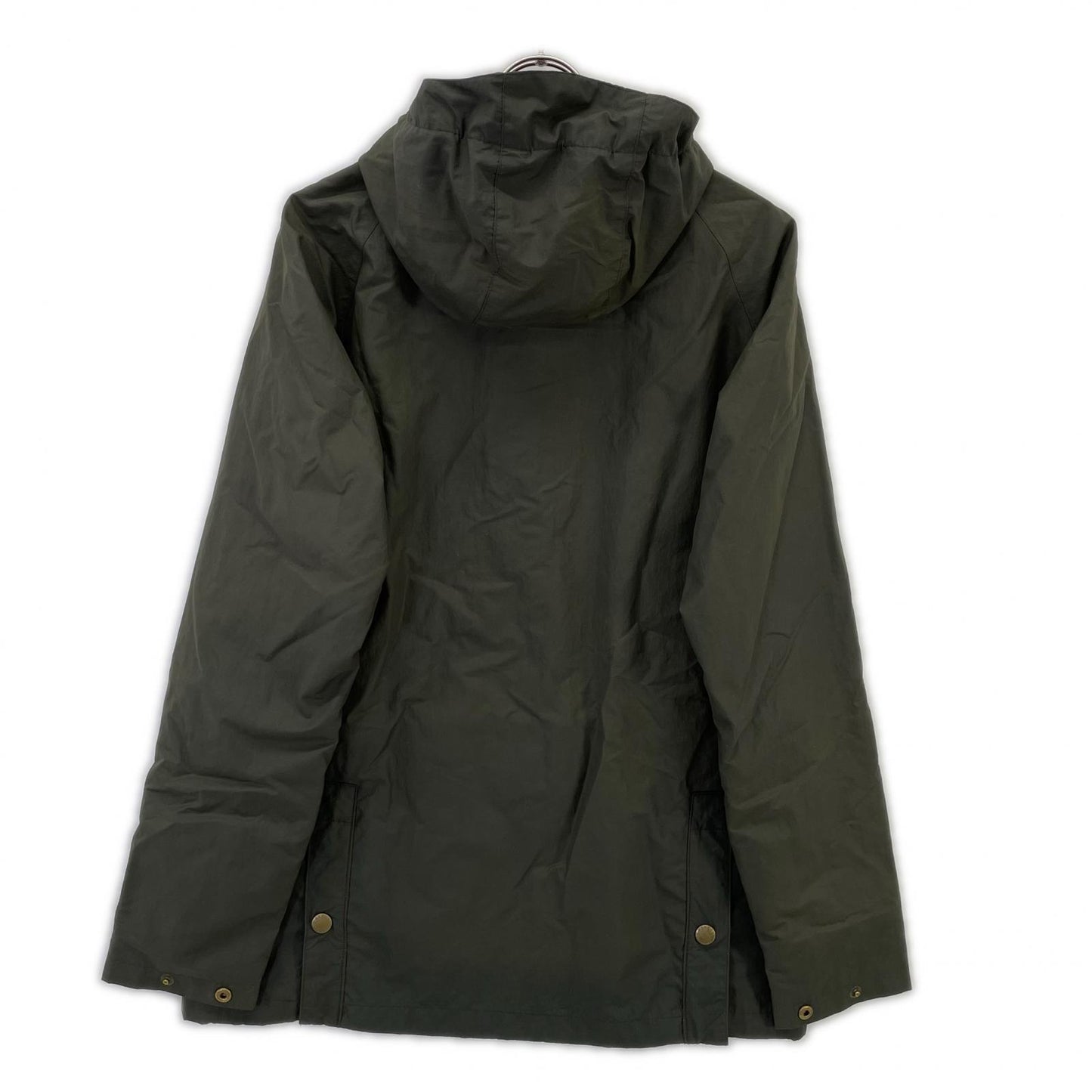 Barbour Khaki 3-Warrant Oiled Bedale Hoody Jacket Size M