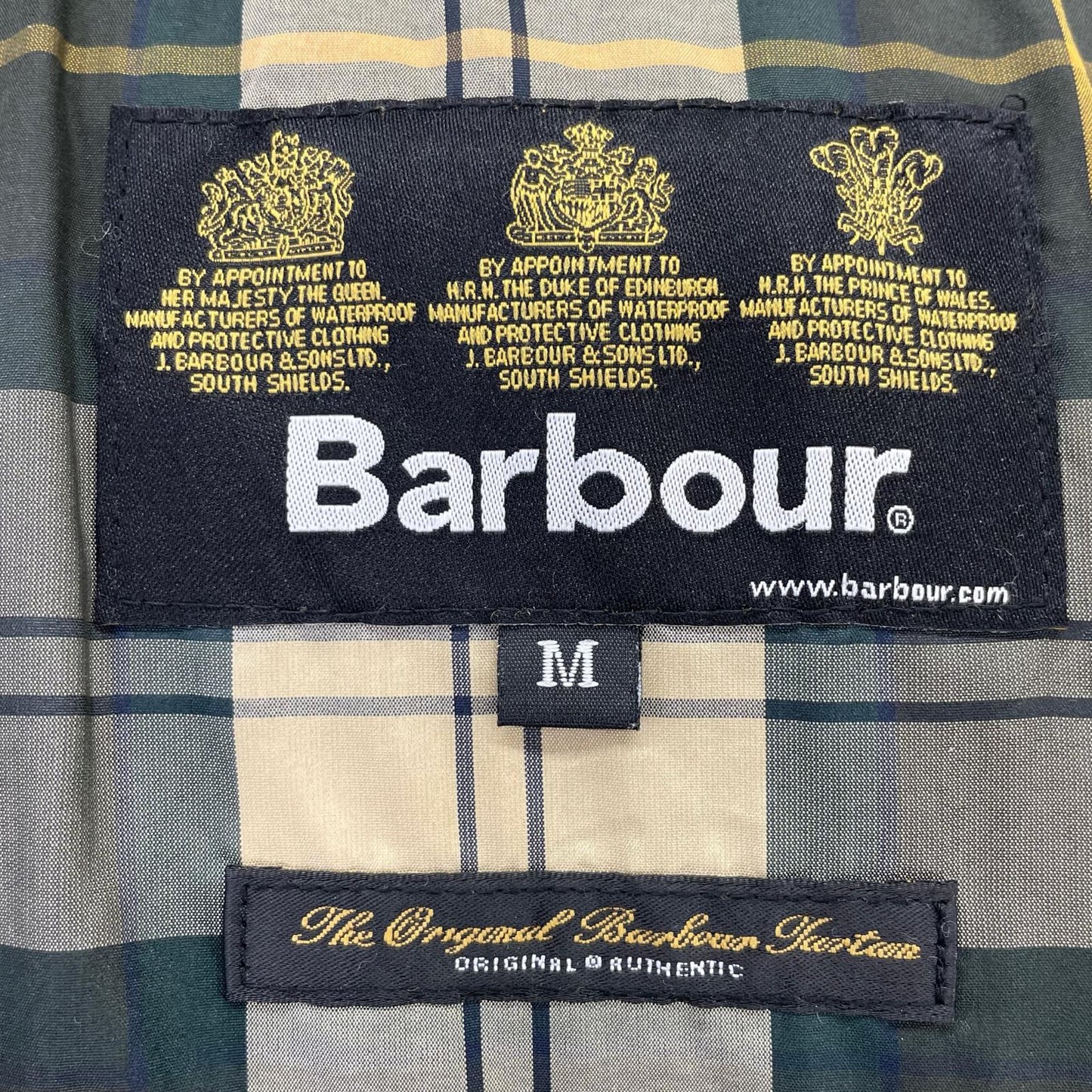 Barbour Khaki 3-Warrant Oiled Bedale Hoody Jacket Size M