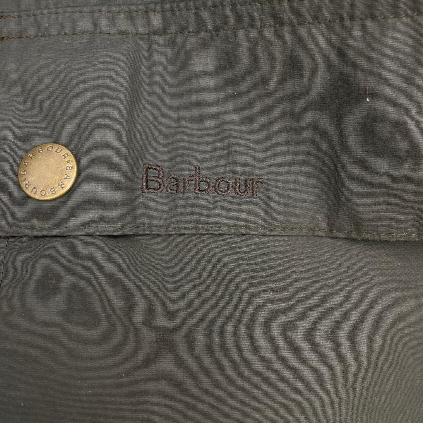 Barbour Khaki 3-Warrant Oiled Bedale Hoody Jacket Size M