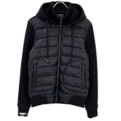 HERNO Black Water-Repellent Nylon Hooded Blouson Size 46