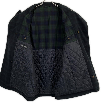 LAUREN RALPH LAUREN Navy Wool Blend Short Coat