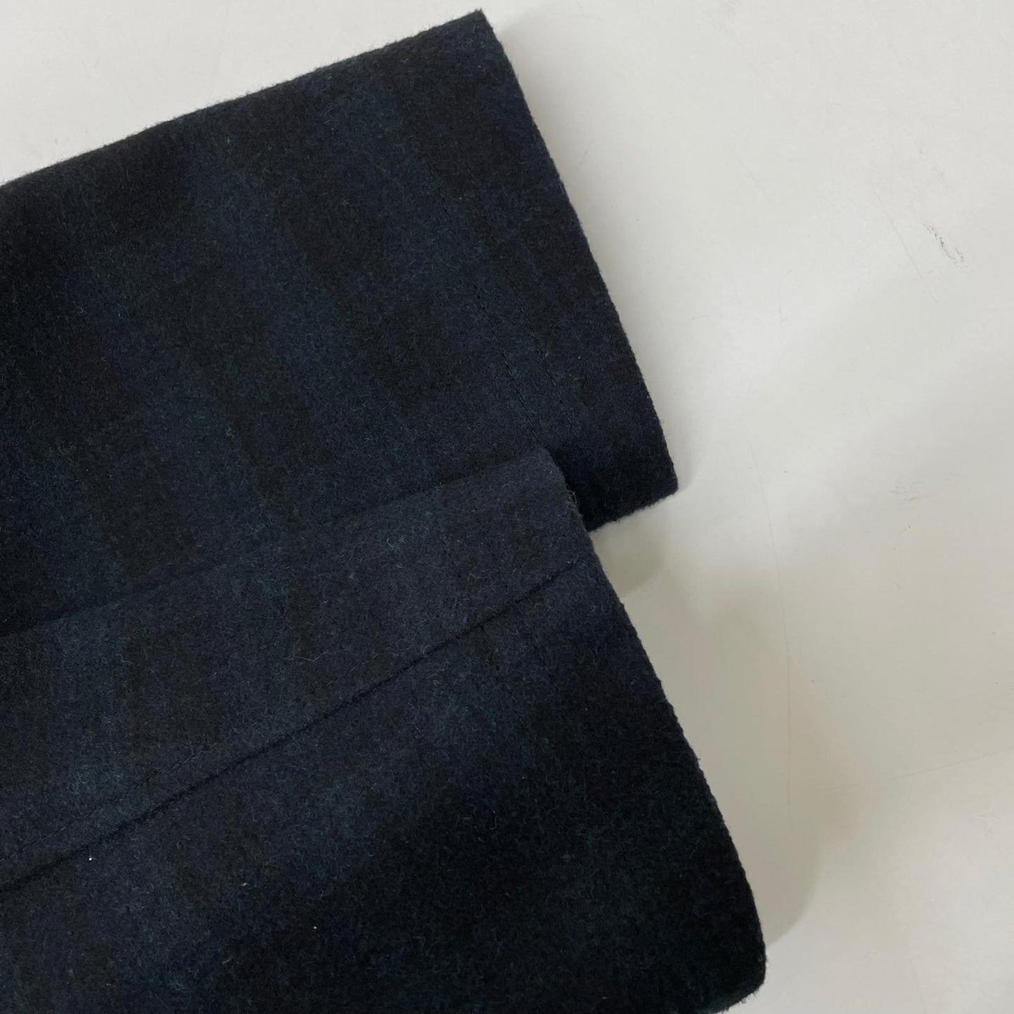 LAUREN RALPH LAUREN Navy Wool Blend Short Coat