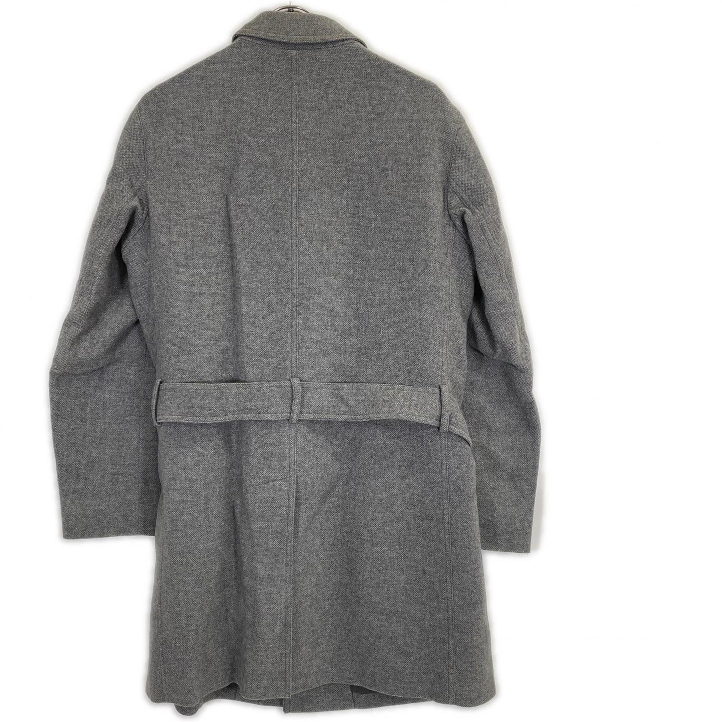 HERNO Gray Wool Nylon Fly-Front Stand Collar Coat Size 44