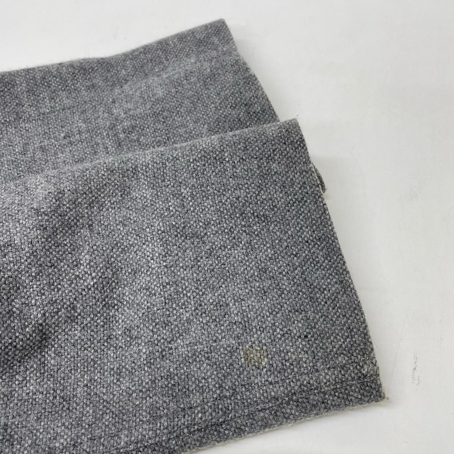 HERNO Gray Wool Nylon Fly-Front Stand Collar Coat Size 44