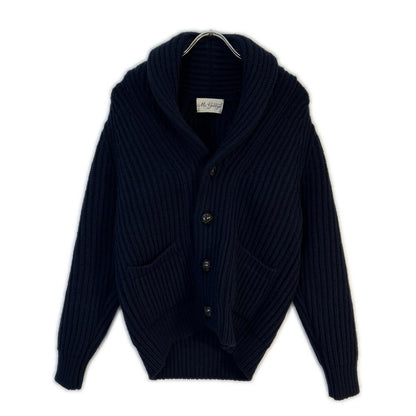 MC GEORGE OF SCOTLAND Wool Cashmere Cardigan Navy Size UK38