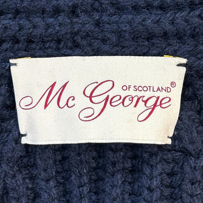 MC GEORGE OF SCOTLAND Wool Cashmere Cardigan Navy Size UK38