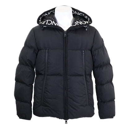 MONCLER MONTCLA Logo Tape Hooded Down Jacket Black Size 2