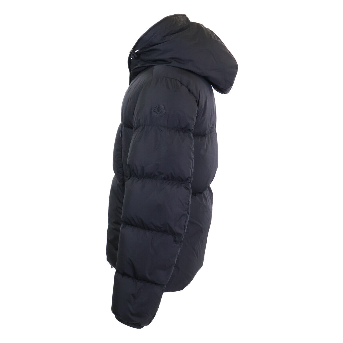 MONCLER MONTCLA Logo Tape Hooded Down Jacket Black Size 2