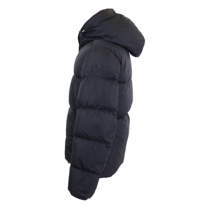 MONCLER MONTCLA Logo Tape Hooded Down Jacket Black Size 2