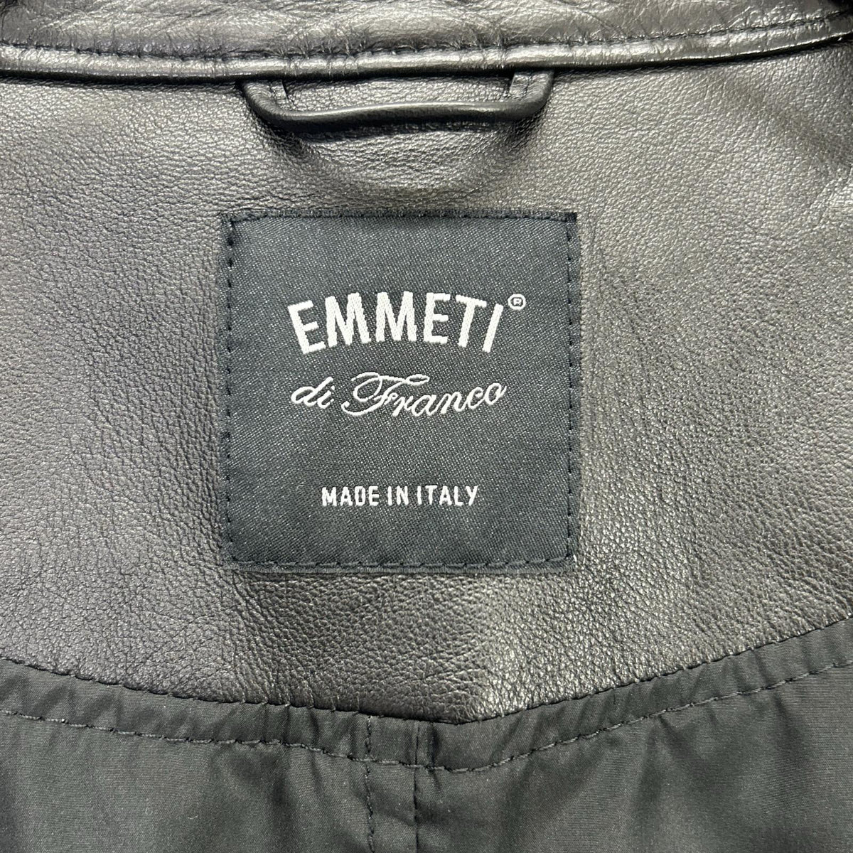 EMMETI Black JURI Lambskin Single Leather Jacket Size 44